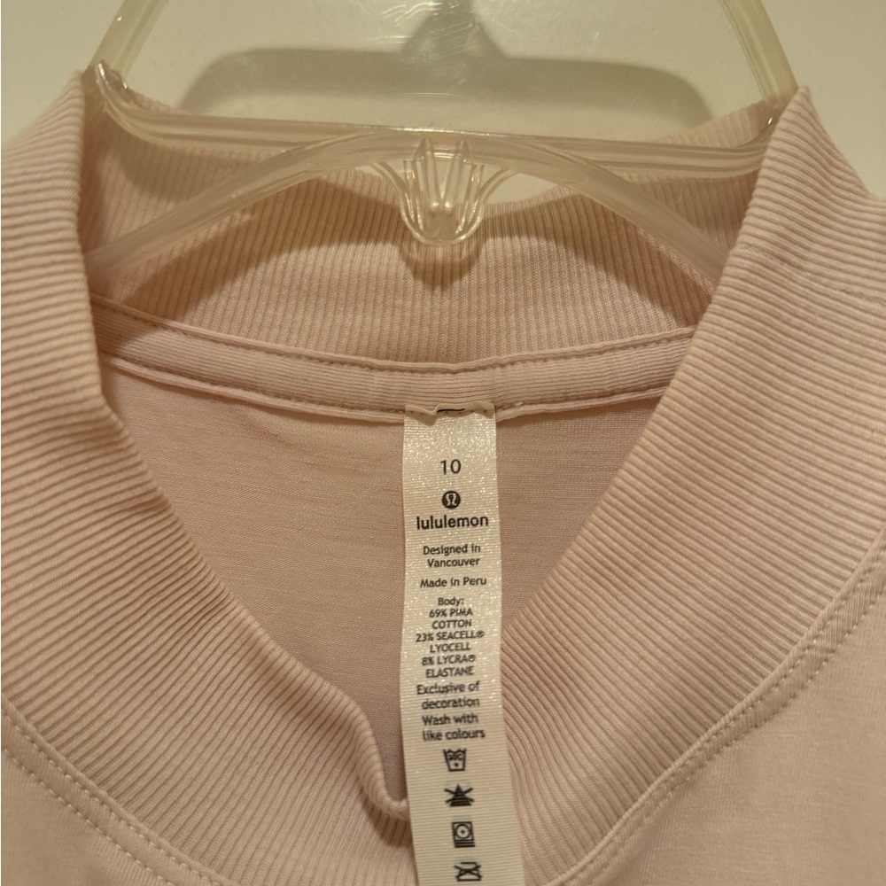 lululemon athletica All Yours Mock Neck
Crop Tank Dune — SIZE 10 - Picture 4 of 4